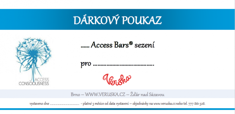 Dárkový poukaz Access Bars
